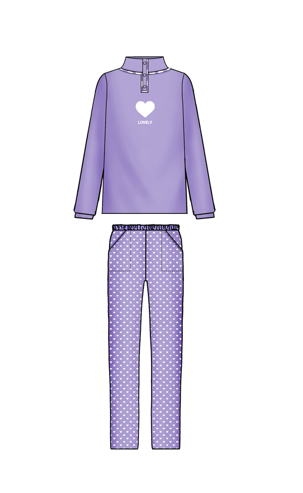 PIGIAMA DONNA IN PILE "LOVELY"